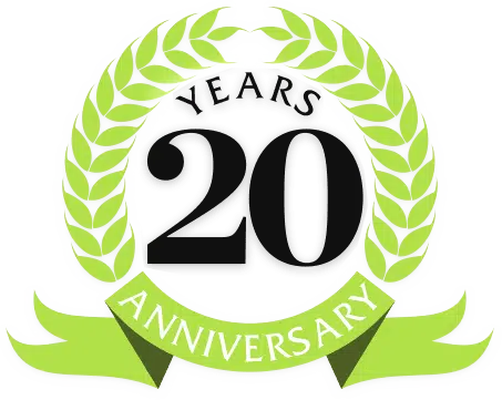 HCRS 20 year anniversary seal